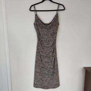 Vintage Byer Too Animal Print Slip Midi Dress Size Meduim